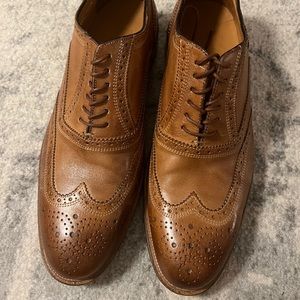 Mercanti Fiorentini Wing Tip Dress Shoes, Brown, Size 10.5